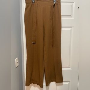 Brown women pants,wide leg,comfortable.I took out size label becauseit bother me